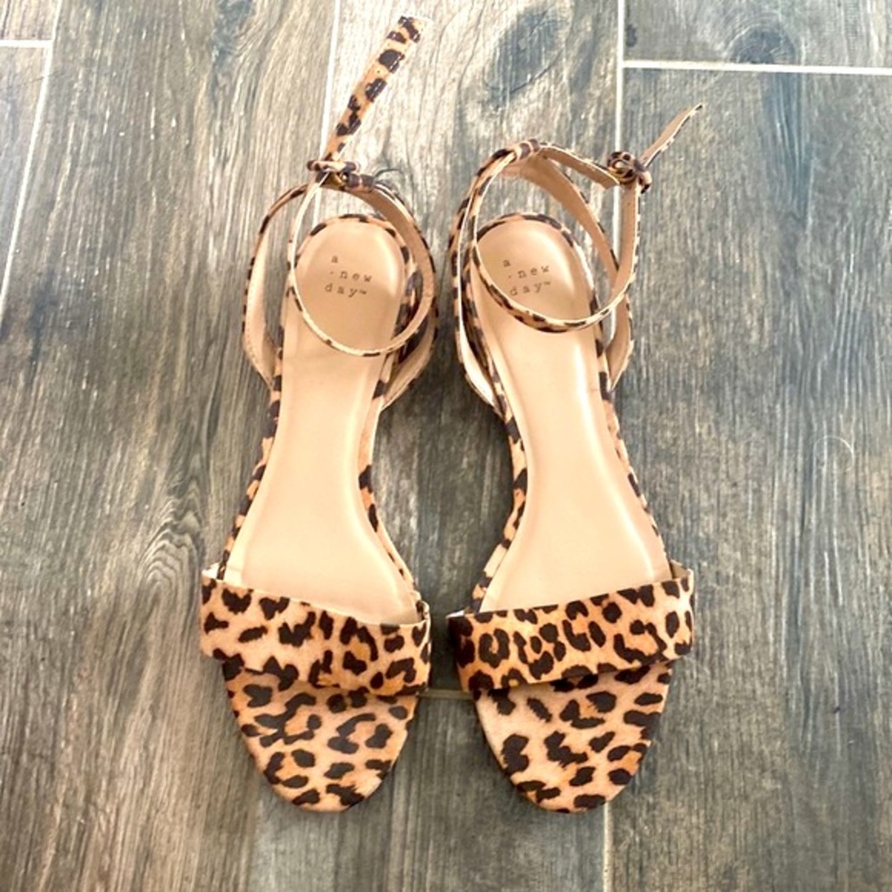 a new day cheetah pattern sandals